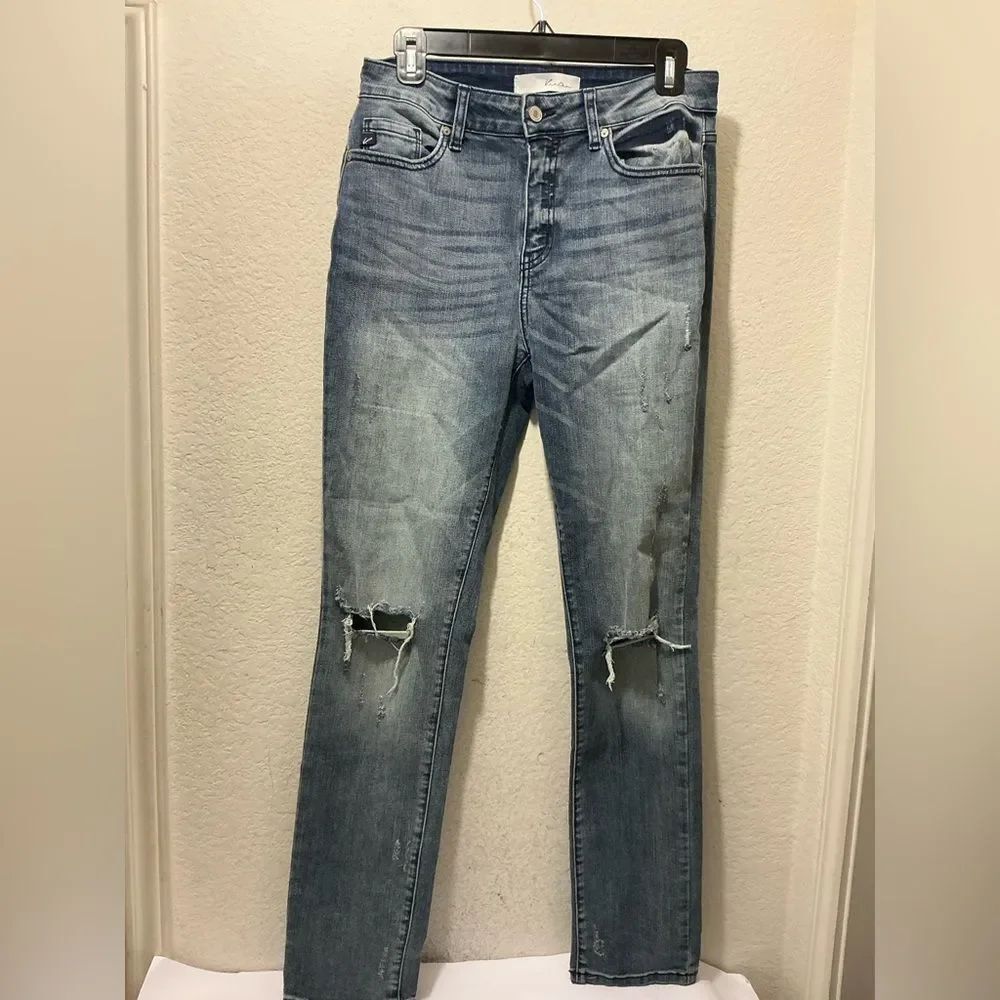 Kancan Blue Jeans Size 7/27 Distressed Skinny